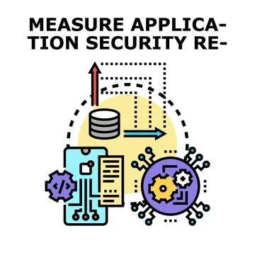 Measuring application security result analysis concept 库存插图