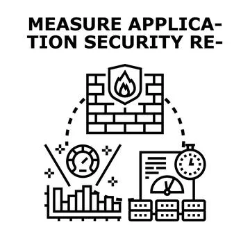 Measuring application security results and performance analysis 库存插图