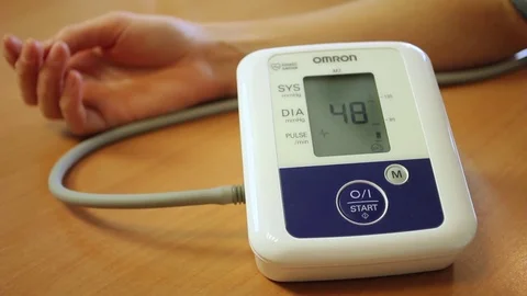 Measuring Blood Pressure Stock Footage 82879112