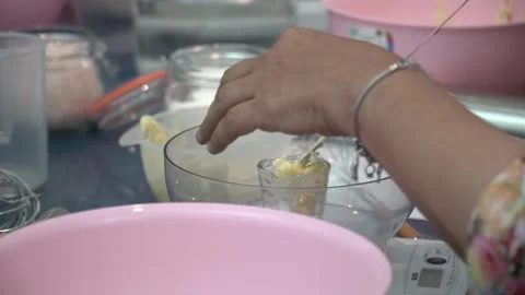 Measuring Butter for Baking Stock Footage 317472403