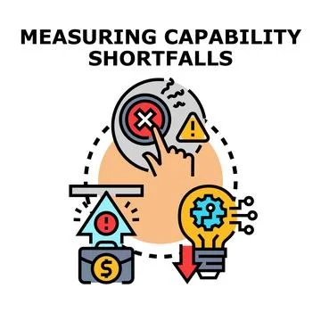 Measuring capability shortfalls and performance gaps Stock Illustration