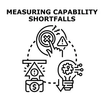 Measuring capability shortfalls and performance gaps Stock Illustration