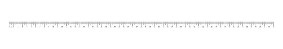 Measuring chart 60 centimeters. Ruler scale sixty cm with numbers. Length イラスト素材