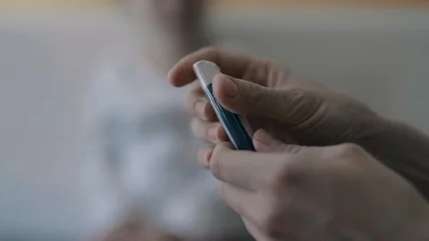 Measuring a Child's Temperature Stock Footage 105624274