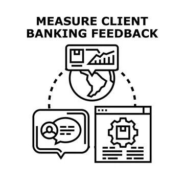 Measuring client banking feedback digital concept Stock Illustration