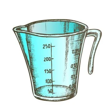 Measuring Cup For Baking And Cooking Color Vector Stock Illustration
