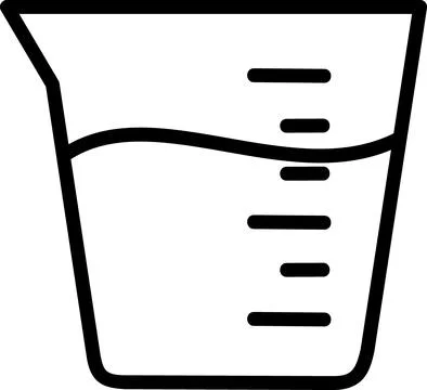 Measuring cup container for liquid medicine Stock Illustration