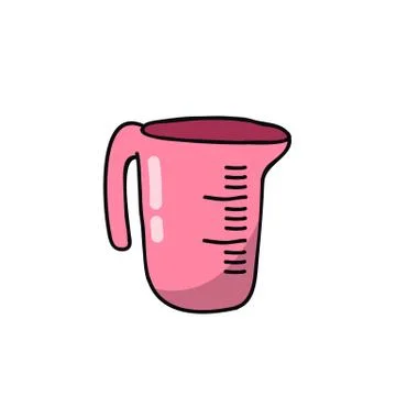Measuring cup doodle icon, vector illustration Stock Illustration