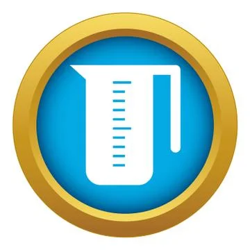 Measuring cup icon blue vector isolated Stock Illustration