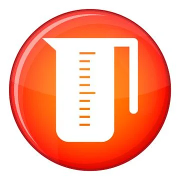 Measuring cup icon, flat style Stock Illustration