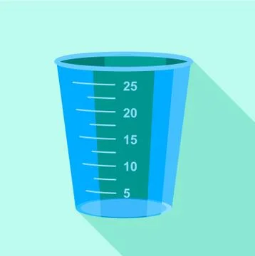 Measuring cup icon, flat style Stock Illustration