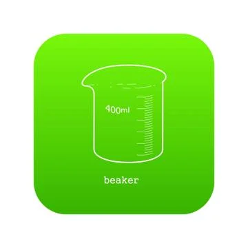 Measuring cup icon green vector Stock Illustration