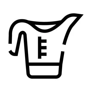 Measuring cup icon illustrating kitchen volume measurement Stockillustratie