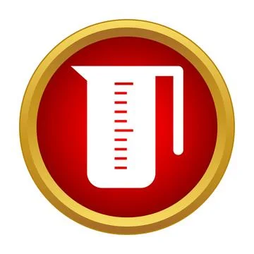 Measuring cup icon with scale for kitchen cooking Stock Illustration
