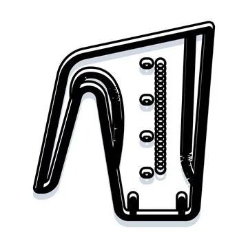 Measuring cup icon with scale on white background Stock Illustration