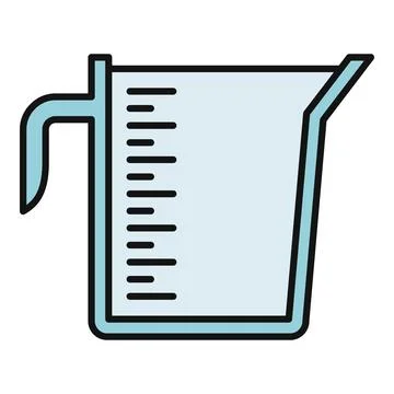Measuring cup icon showing volume for baking and culinary needs Stock Illustration