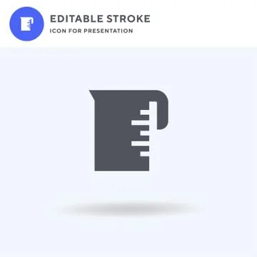 Measuring Cup icon vector, filled flat sign, solid pictogram isolated on white Stock Illustration