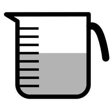 Measuring cup icon on white background. flat style. kitchen measuring cup Stock Illustration