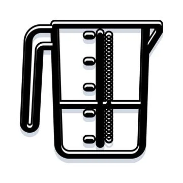 Measuring cup kitchen tool for accurate cooking volume Illustrazione stock