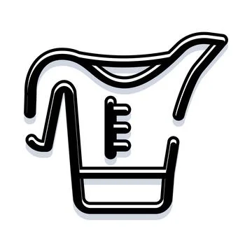 Measuring cup kitchenware for cooking and baking Stock Illustration