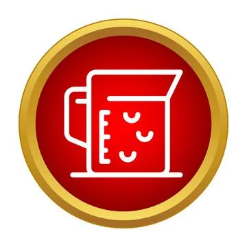 Measuring cup kitchenware icon for cooking and baking Stock Illustration