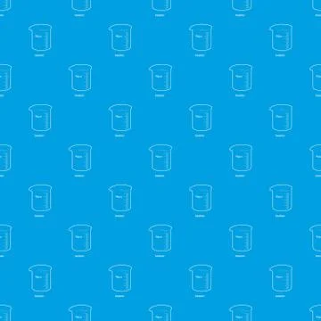 Measuring cup pattern vector seamless blue Stock Illustration