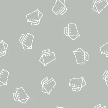 Measuring cup with powder line vector seamless pattern Stock Illustration