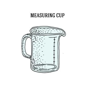 Measuring cup . Vector illustration Stock Illustration