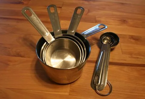 Measuring Cups and Spoons Stock-Fotos