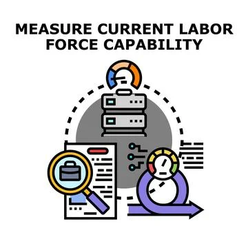 Measuring current labor force capability for performance analysis Stock Illustration