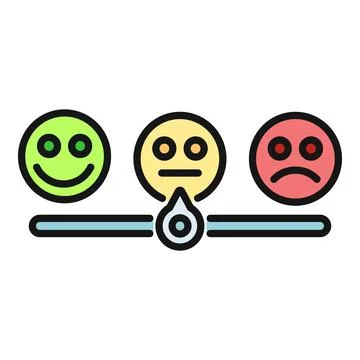 Measuring customer experience and service satisfaction with emoticons Illustration