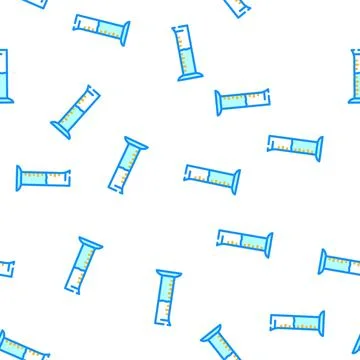 Measuring cylinder vector seamless pattern Stockillustratie