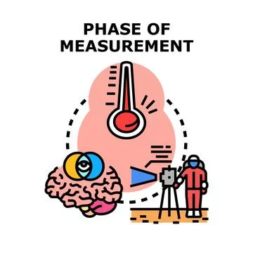 Measuring data, analyzing information, and forming conclusions concept 库存插图