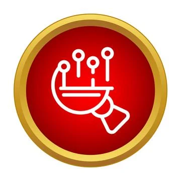 Measuring device icon symbolizing precision and engineering Stock Illustration