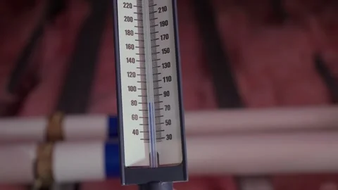 Measuring Device in Industrial Pipe System Stock Footage 314030771