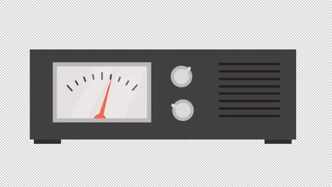 Measuring device. The radio animation measures frequencies. Stock Footage 303401894