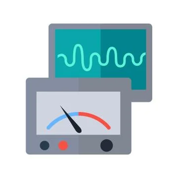Measuring Device Vector Illustration in Flat Style Stock Illustration