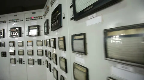 Measuring devices in the control room Stock Footage 36646464
