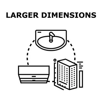 Measuring different dimensions for construction and design planning Stock Illustration