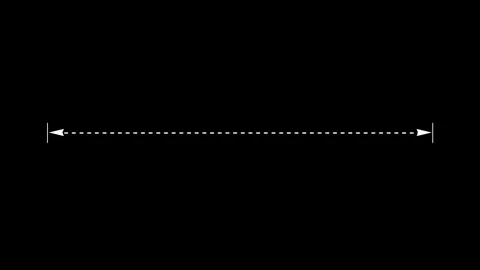 Measuring distance length dotted line animation Video stock 276062828