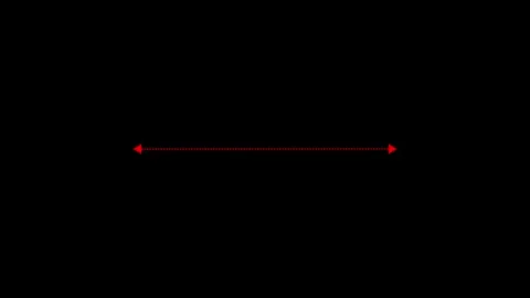 Measuring distance length dotted line animation on transparent background. measu 스톡 동영상 323714032