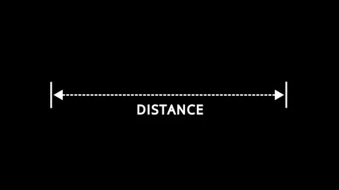 Measuring distance length line animation, alpha channel, Stock Footage 298930068