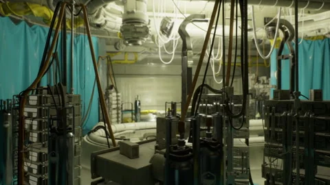 Measuring environment featuring mesh units and partitioned sections for testing Stock Footage 340347468