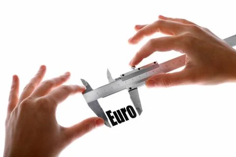 Measuring euro Stock Illustration