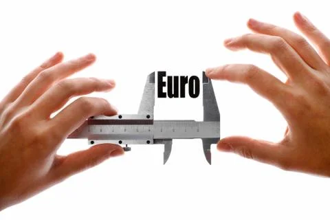 Measuring euro Stock Photos