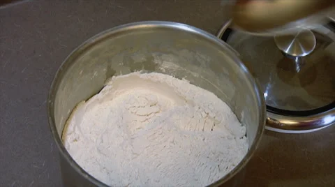 Measuring Flour Stock Footage