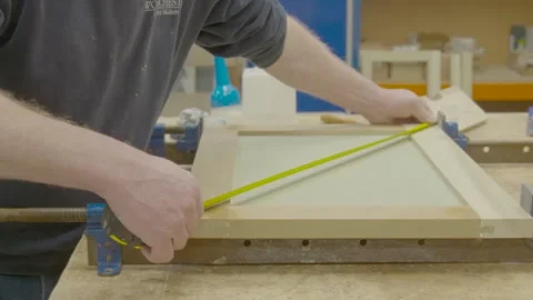 Measuring frame diagonals Stock Footage 163413449