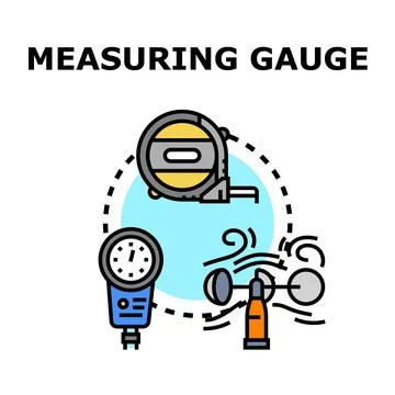 Measuring gauge tools concept vector illustration Stock Illustration