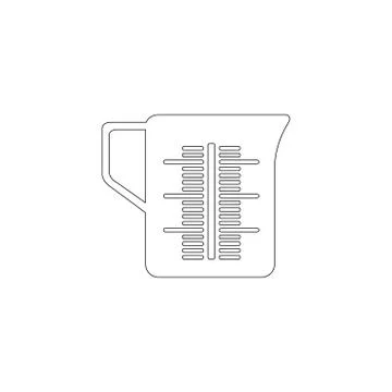 Measuring glass. flat vector icon Stock Illustration