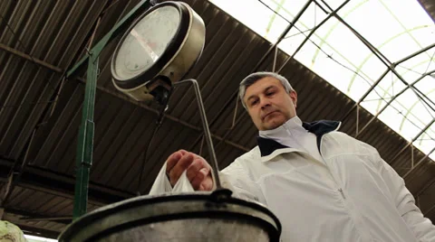 Measuring Height Stock Footage 32903563